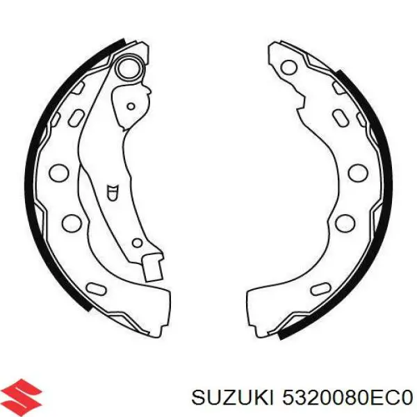 Колодки гальмові задні, барабанні Suzuki 5320080EC0 ціна, від 23.73 USD