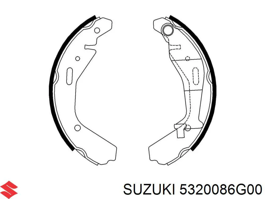 Купити 5320086G00 Suzuki Колодки гальмові задні, барабанні