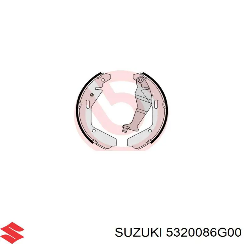 Колодки гальмові задні, барабанні Suzuki 5320086G00 ціна, від 24.84 USD
