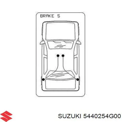 5440254G00 Suzuki Трос ручного гальма задній, лівий