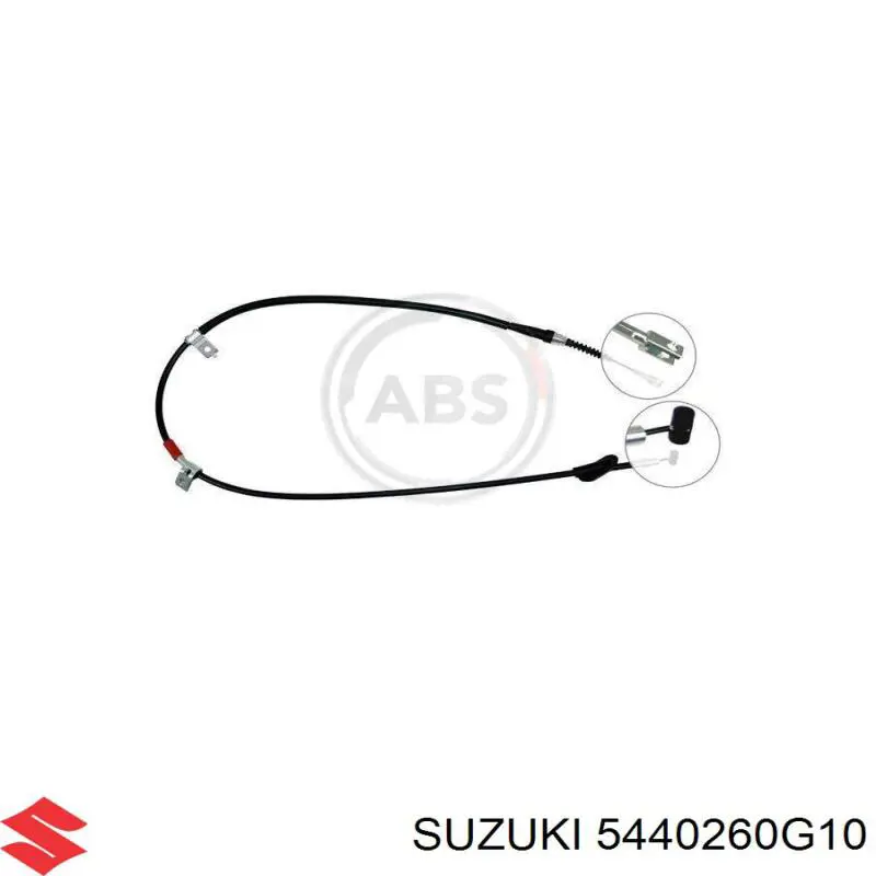 5440260G10 Suzuki Трос ручного гальма задній, лівий