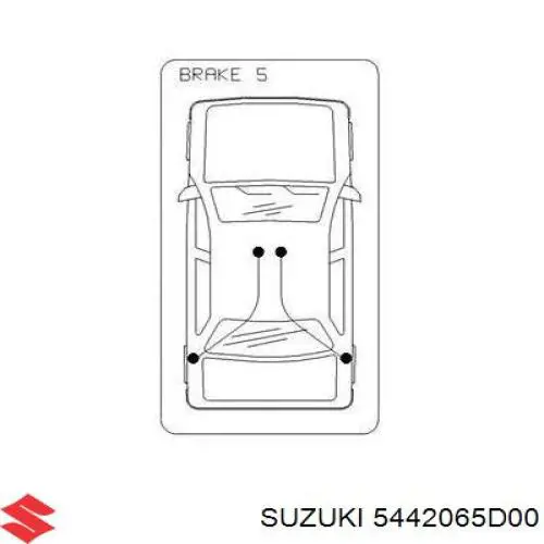 Трос ручного гальма задній, лівий 5442068D00 Suzuki