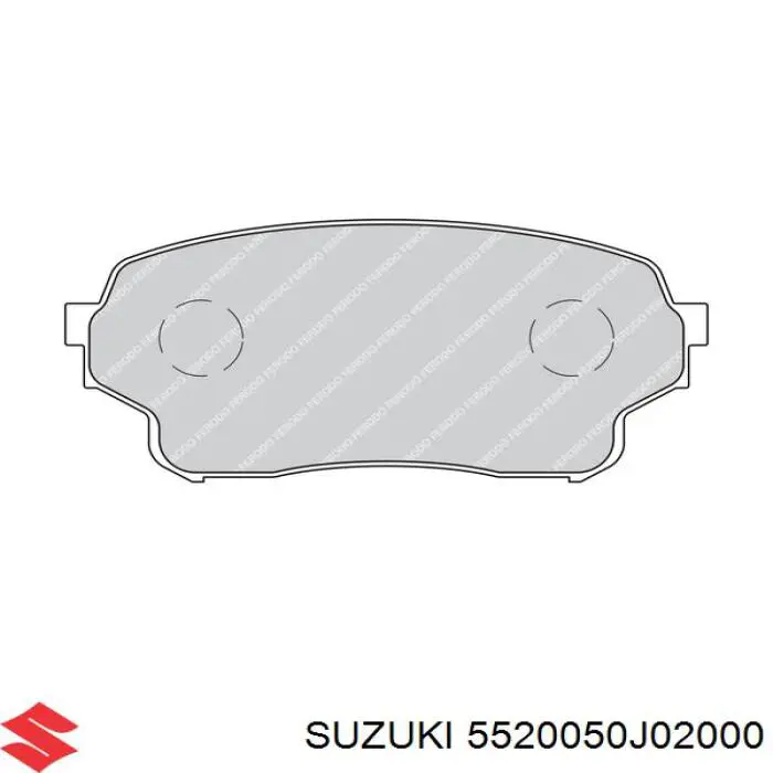 5520050J02000 Suzuki колодки гальмівні передні, дискові