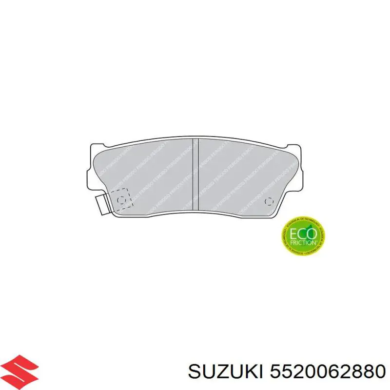 Колодки гальмівні передні, дискові 5520062880 Suzuki