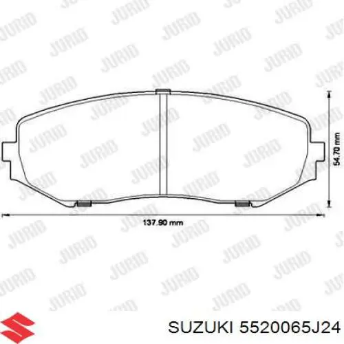 Купити 5520065J24 Suzuki Колодки гальмівні передні, дискові