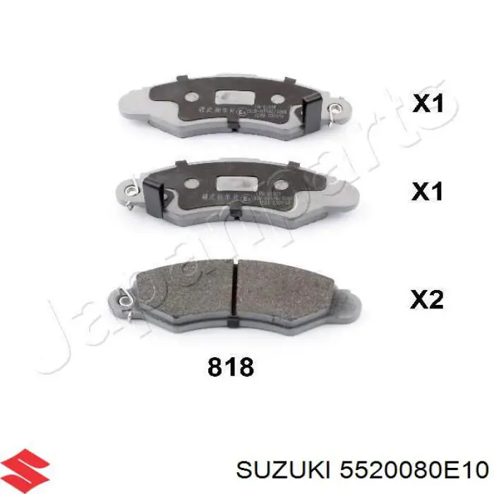 Гальмівні колодки Suzuki 5520080E10 ціна, від 15.44 USD