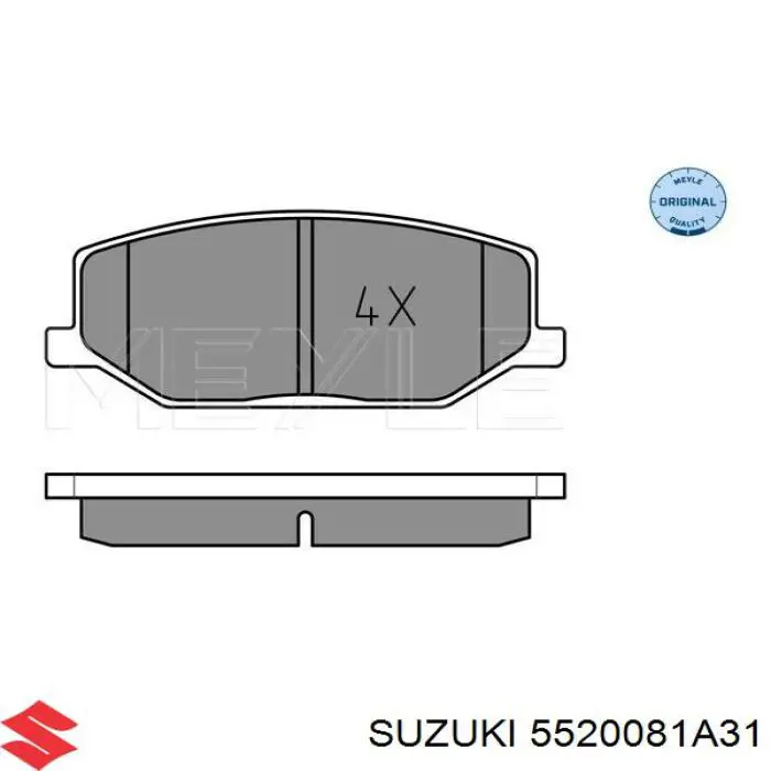 Купити 5520081A31 Suzuki Колодки гальмівні передні, дискові