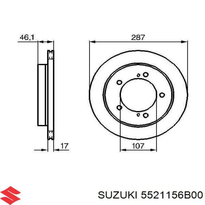 Купити 5521156B00 Suzuki Ротор гальмівний