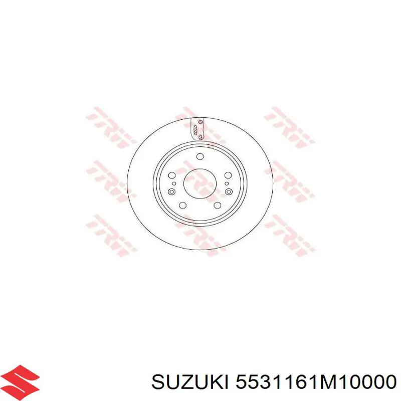 Диск гальмівний передній 5531161M10000 Suzuki