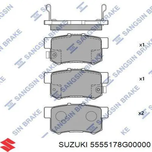 Купити 5555278G00 Suzuki Направляюча супорту заднього