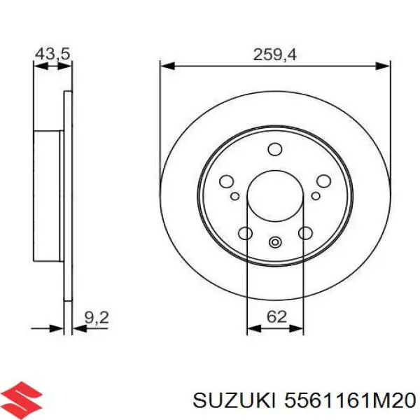 5561161M20 Suzuki Дискові гальма