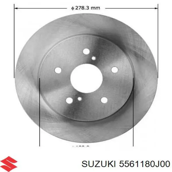 Диск гальмівний задній 5561180J00 Suzuki