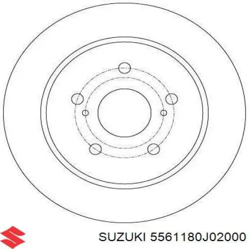 Диск гальмівний задній 5561180J02000 Suzuki