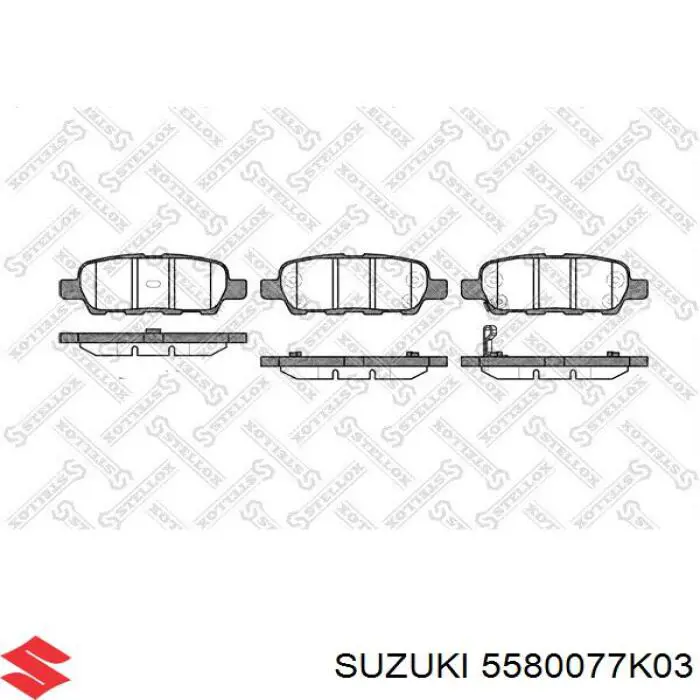 Задні гальмівні колодки Suzuki 5580077K03 ціна, від 18.18 USD