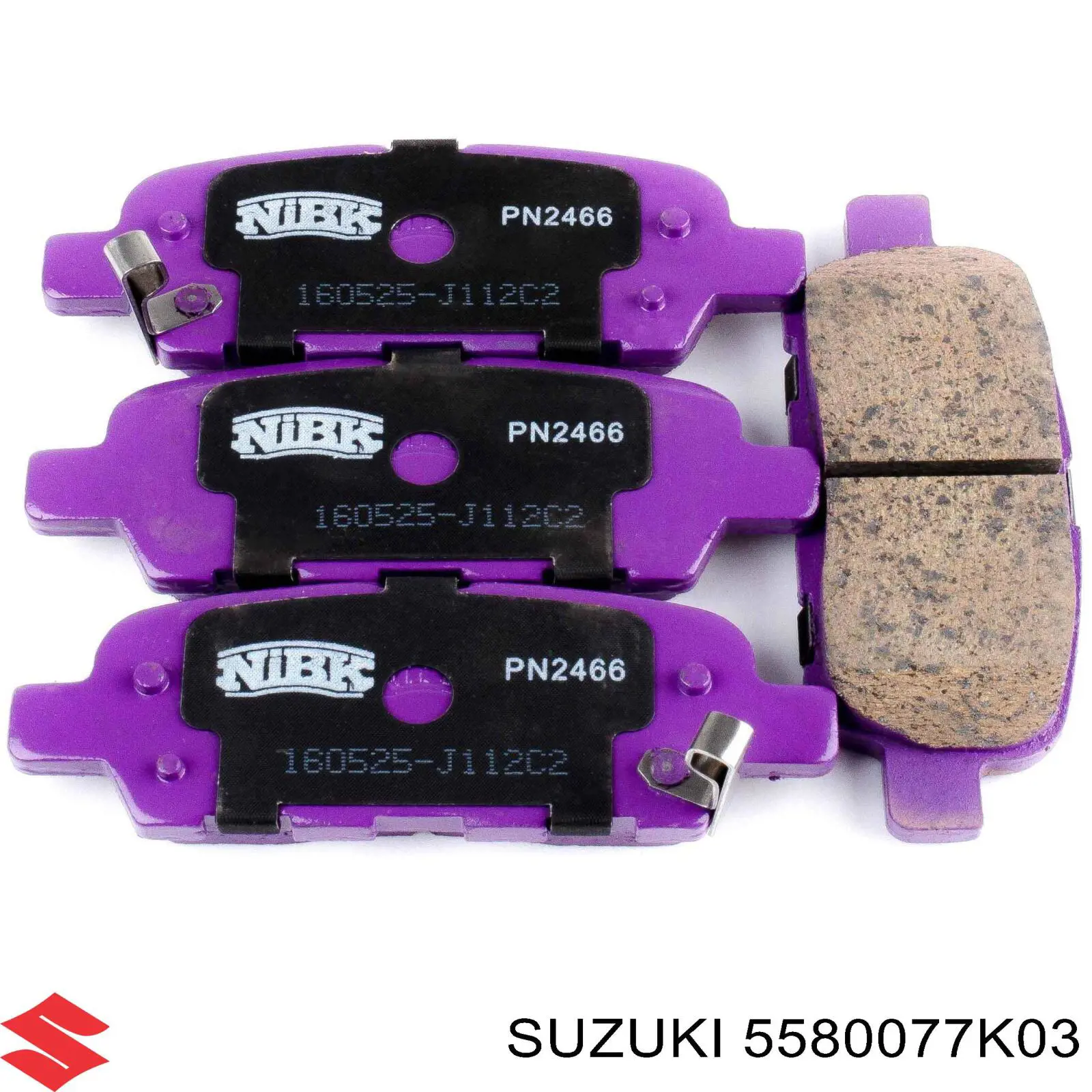 5580077K03 Suzuki Колодки гальмівні задні, дискові