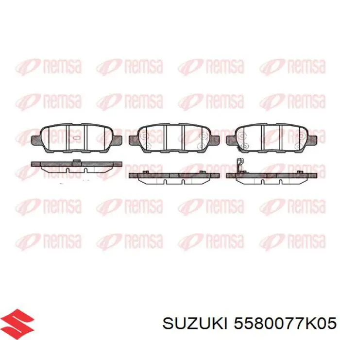 Колодки гальмові задні, дискові 5580077K05 Suzuki