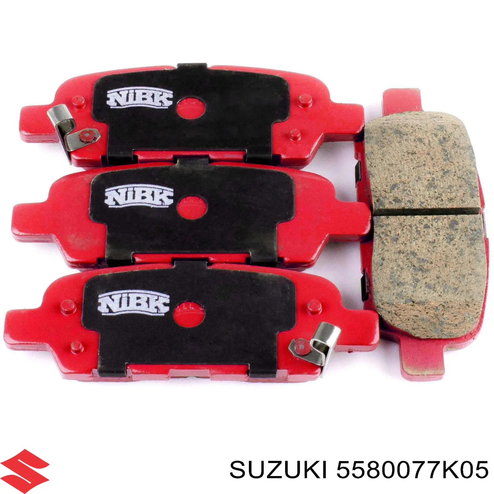 5580077K05 Suzuki Колодки гальмівні задні, дискові
