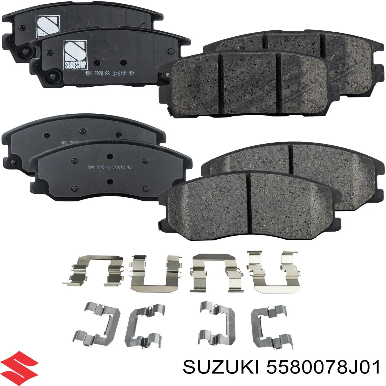 Задні гальмівні колодки Suzuki 5580078J01 ціна, від 18.18 USD