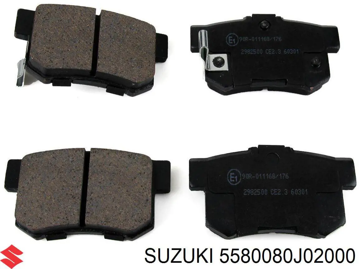 5580080J02000 Suzuki Колодки гальмівні задні, дискові