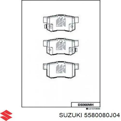 Задні гальмівні колодки 5580080J04 Suzuki