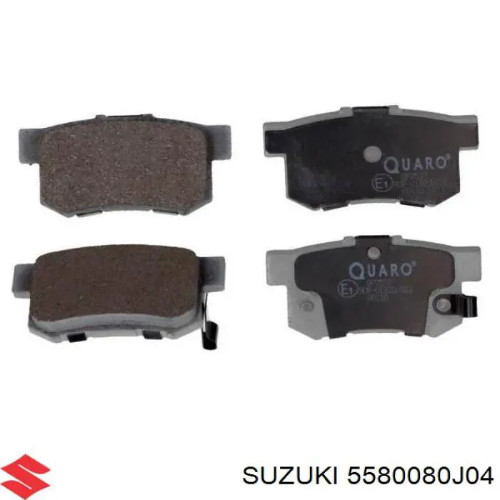 5580080J04 Suzuki колодки гальмові задні, дискові