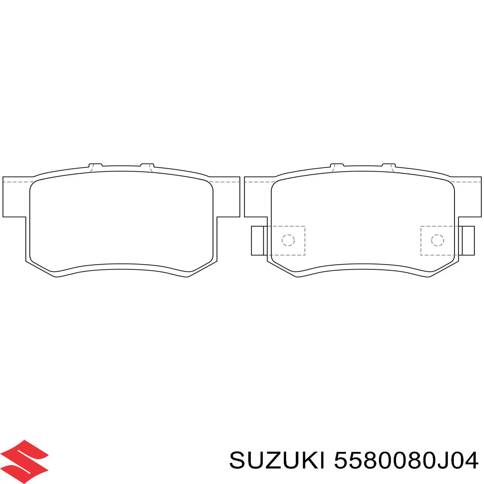 Купити 5580080J04 Suzuki Задні колодки