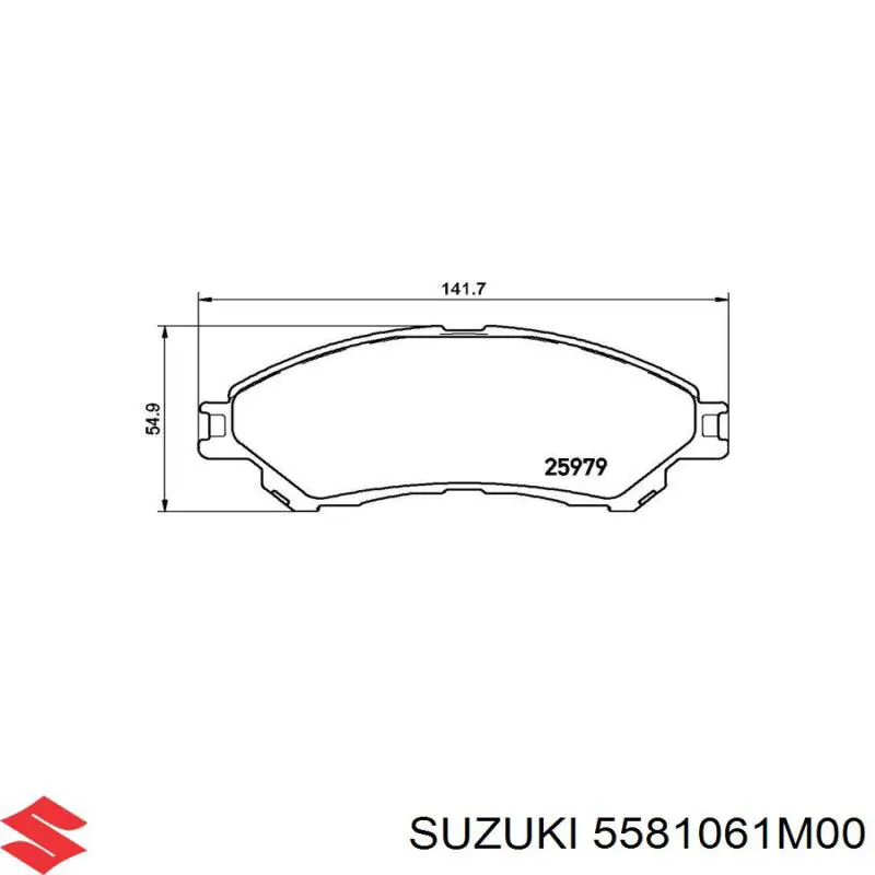 Купити 5581061M00 Suzuki Колодки гальмівні передні, дискові