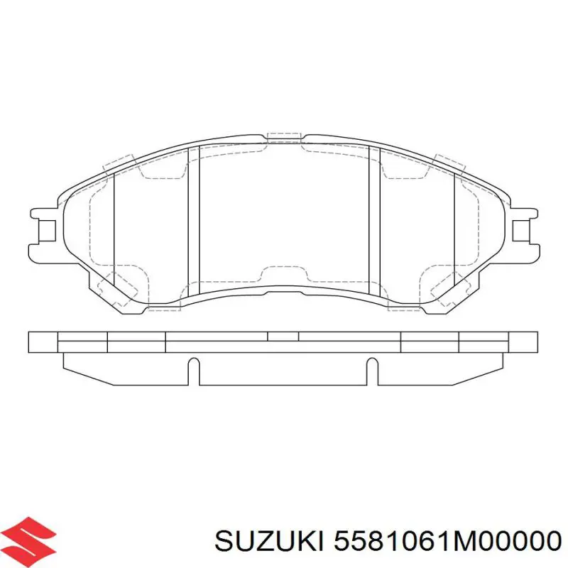 Колодки гальмівні передні, дискові 5581061M00000 Suzuki