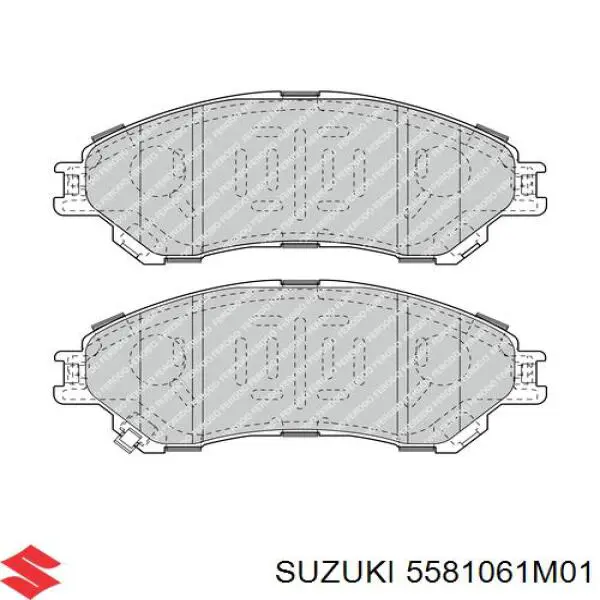 Колодки гальмівні передні, дискові 5581061M01 Suzuki