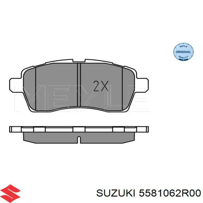 Передні тормозні колодки 5581062R00 Suzuki