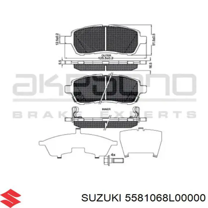 Колодки гальмівні передні, дискові 573648J Jurid/Bendix