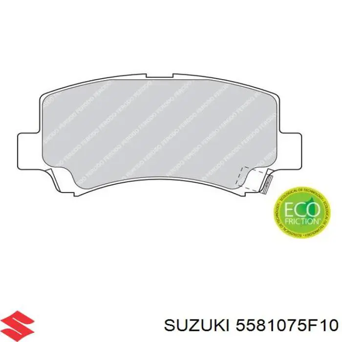 5581075F10 Suzuki Передні гальмівні колодки