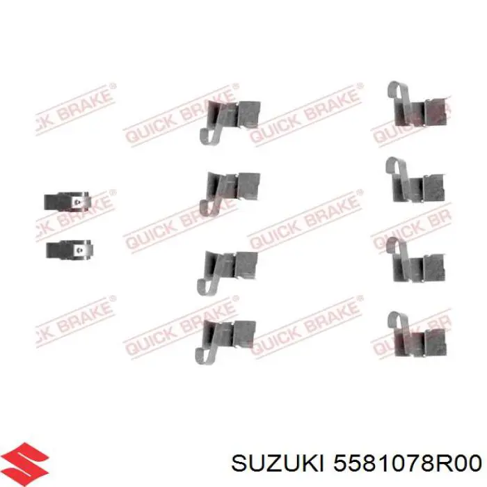 5581078R00 Suzuki колодки гальмівні передні, дискові