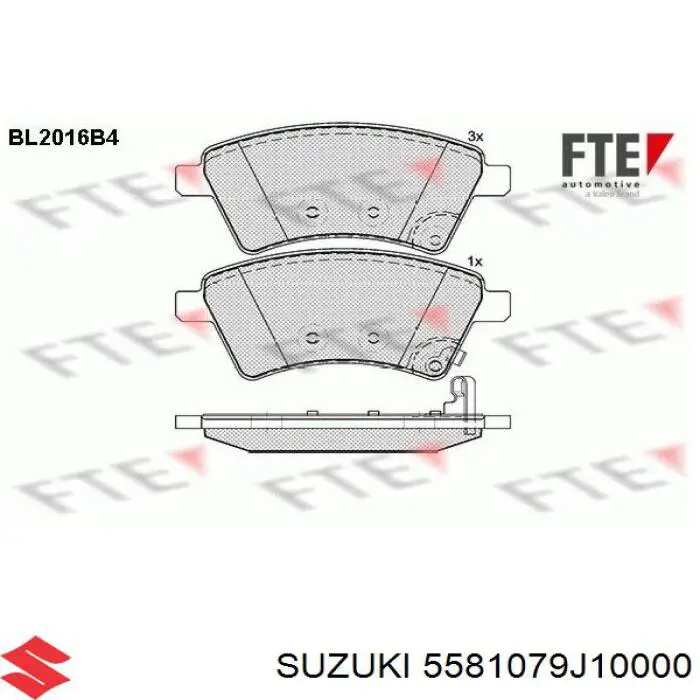 5581079J10000 Suzuki Передні гальмівні колодки