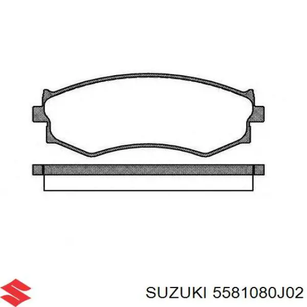 Передні тормозні колодки 5581080J02 Suzuki