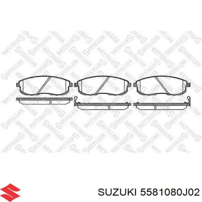 5581080J02 Suzuki колодки гальмівні передні, дискові