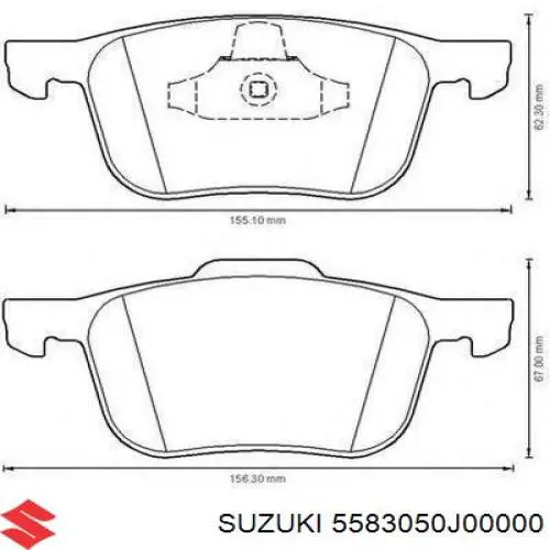 5583050J01000 Suzuki Ремкомплект гальмівної системи