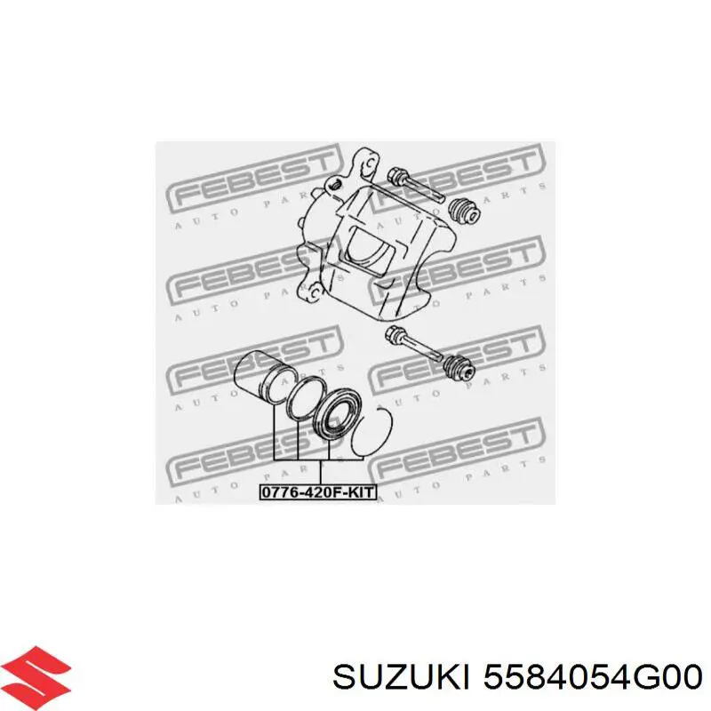 Ремкомплект супорту гальмівного переднього SUZUKI 5584054G00
