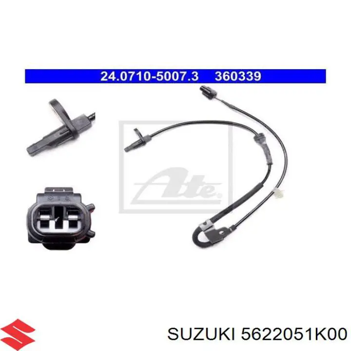 Датчик АБС (ABS) передній, лівий 5622051K00 Suzuki