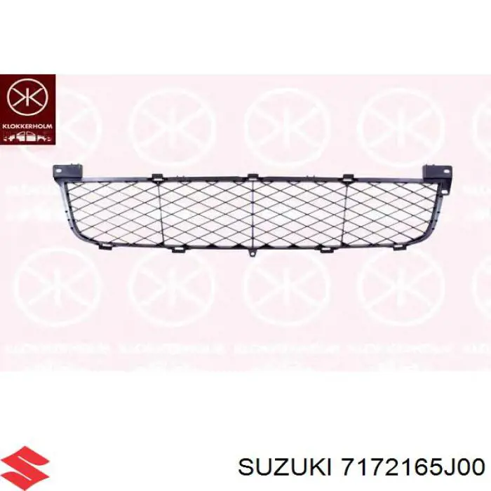 Решітка переднього бампера, центральна Suzuki 7172165J00