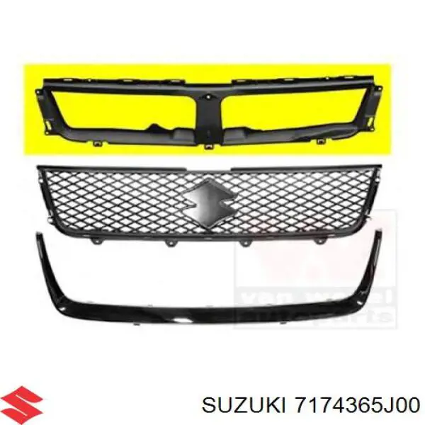 Решітка радіатора 7426052 Polcar