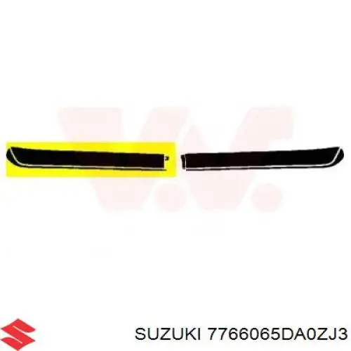 7766065DA0ZJ3 Suzuki накладка зовнішня (молдинг порога, лівий)