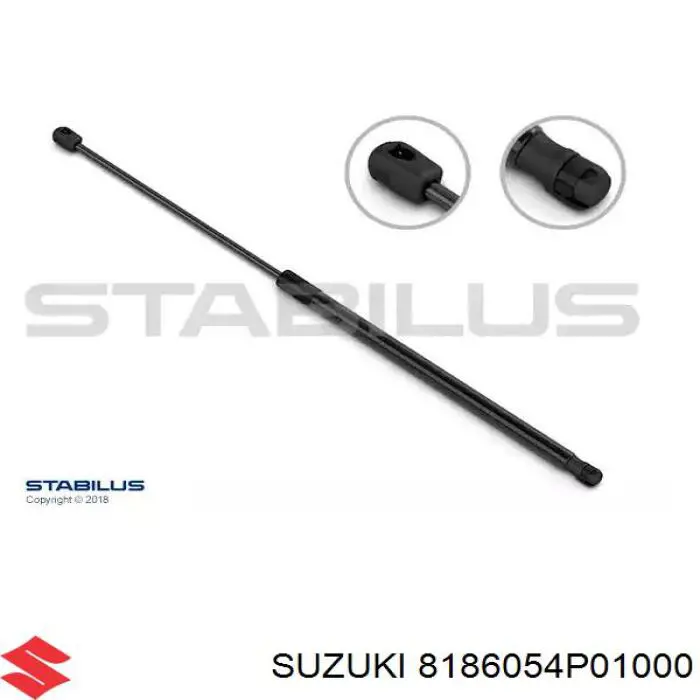 Амортизатор двері задньої Suzuki 8186054P01000 ціна, від 15.19 USD