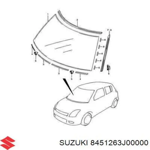 Молдинг лобового скла, верхній Icor GS6814P111X ціна, від 8.73 USD