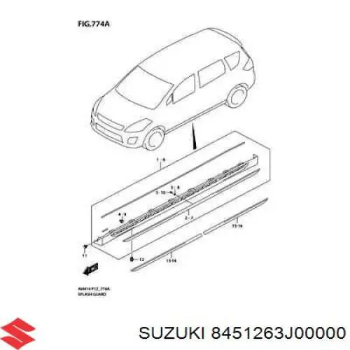 Купити GS6814P111X Icor Молдинг лобового скла, верхній