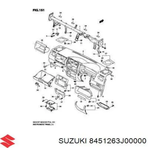 Верхній молдинг вітрового скла Icor GS6814P111X