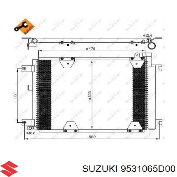 Купити 9531065D00 Suzuki Радіатор системи охолодження кондиціонера