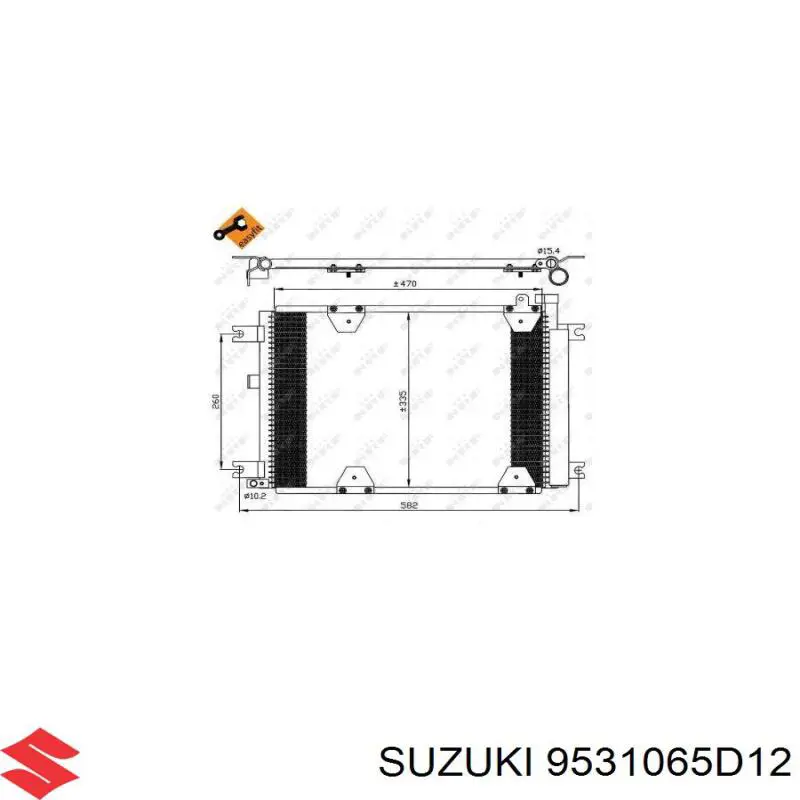 Купити 9531065D12 Suzuki Радіатор системи охолодження кондиціонера