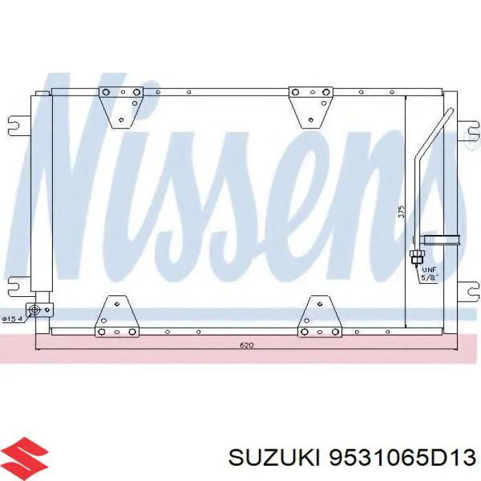 Конденсатор кондиціонера Suzuki 9531065D13 ціна, від 66.00 USD