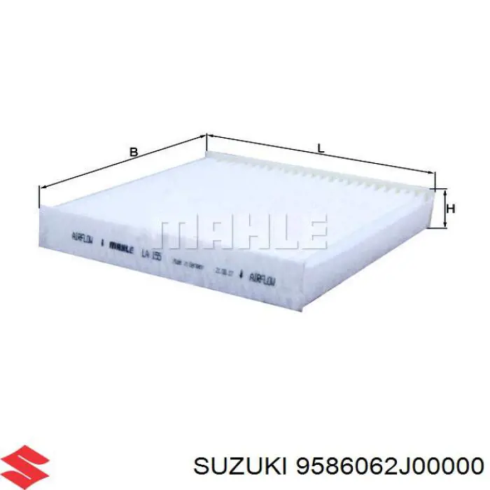 Фільтр повітряний обігрівача Suzuki 9586062J00000 ціна, від 3.81 USD